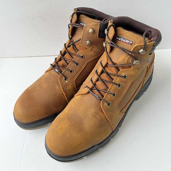 HYTEST Men's 6" Admiral Waterproof Steel Toe Work Boot Tan - K43501 size 15 - Picture 10 of 10